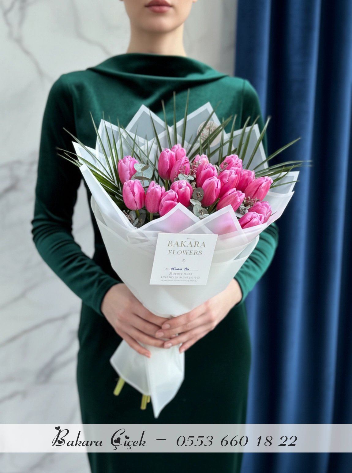 25'Li Premium Pembe Lale Buketi