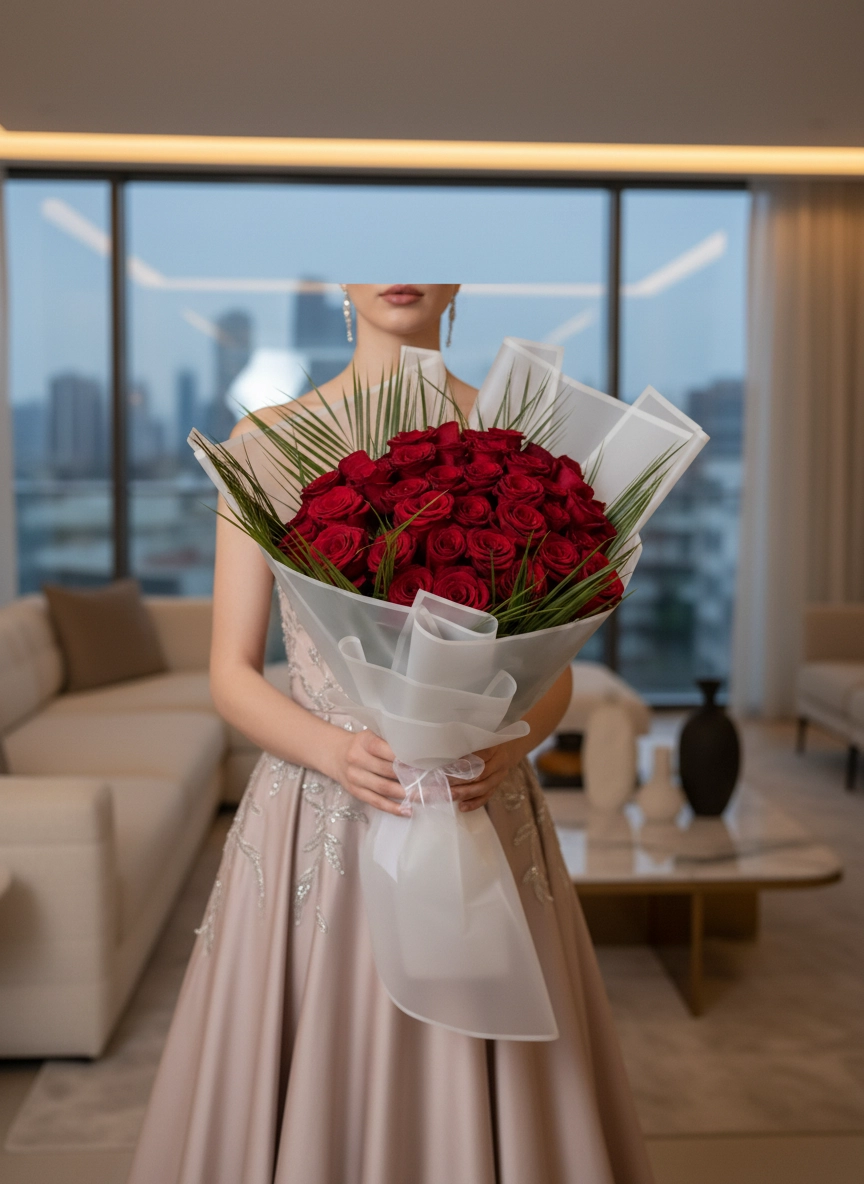 40 Adet Kırmızı Gül