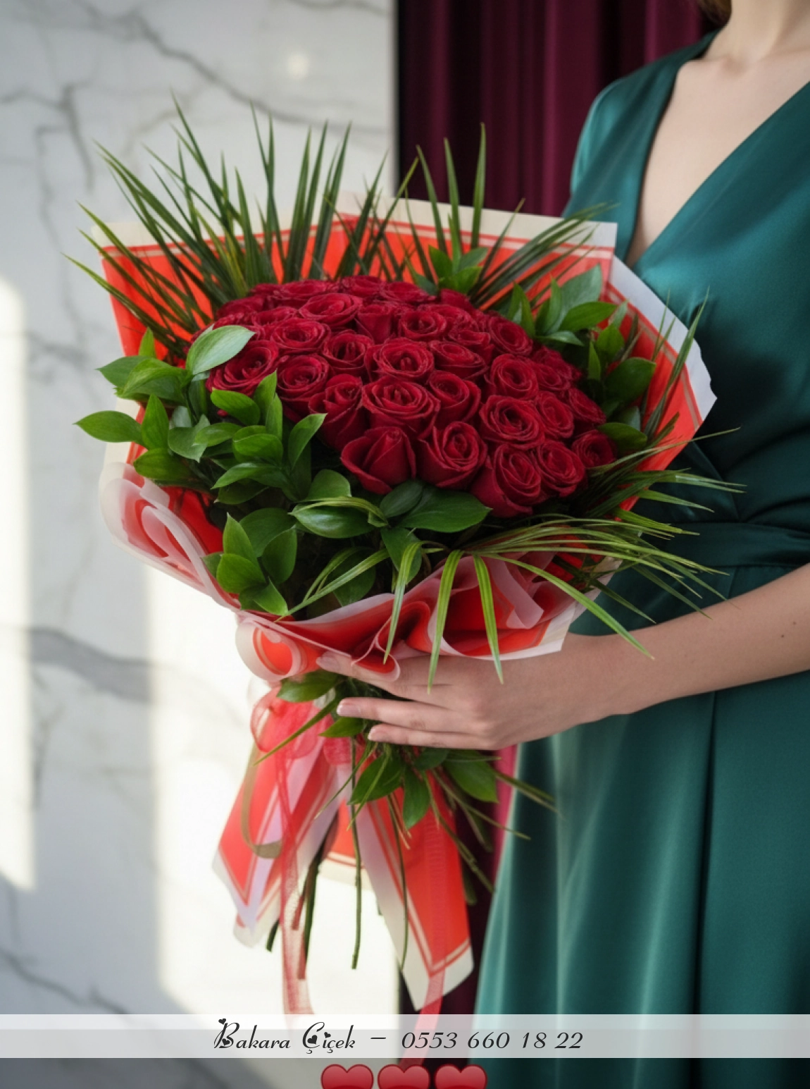 41’Li Kırmızı Gül Buketi