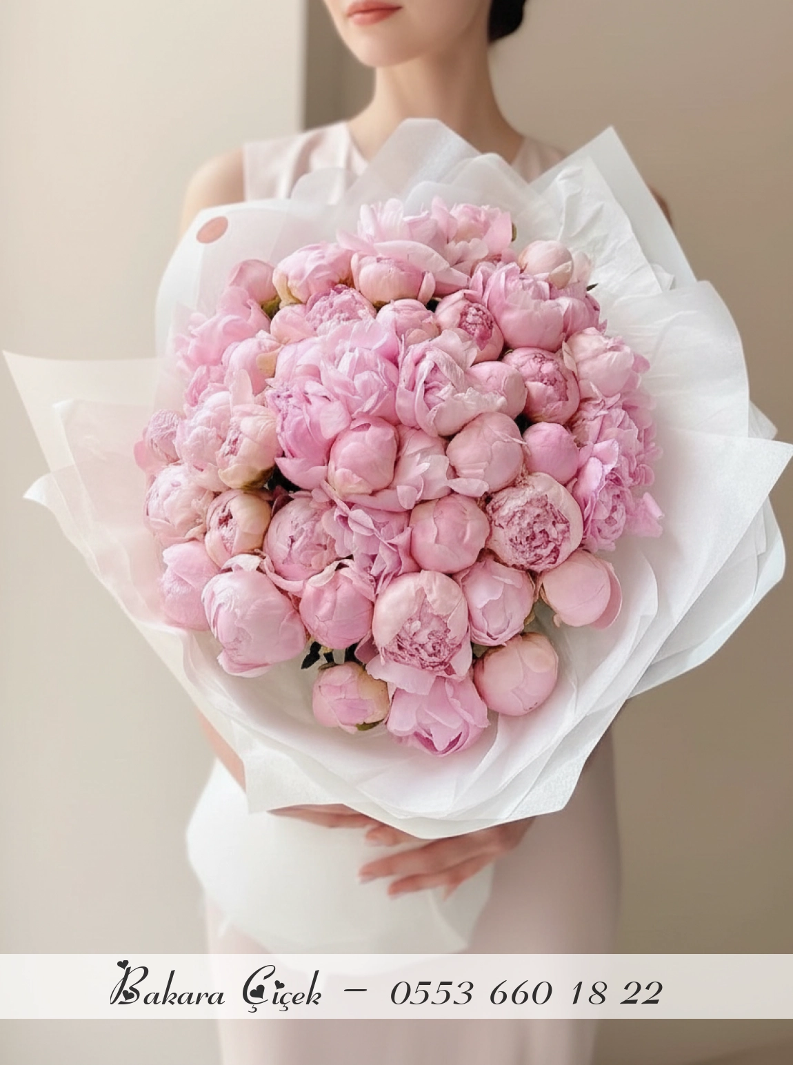 51 Pembe Şakayık Buketi