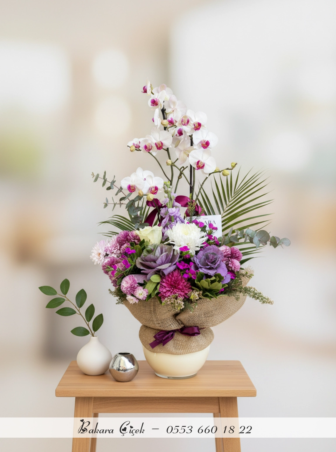 Akvaryum Camda Orkide Aranjmanı