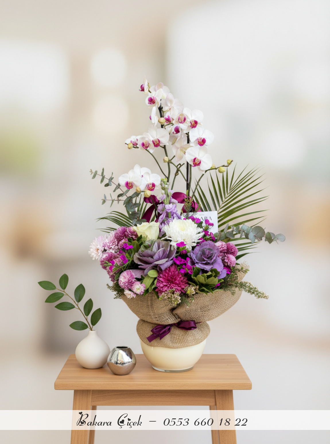 Akvaryum Camda Orkide Aranjmanı