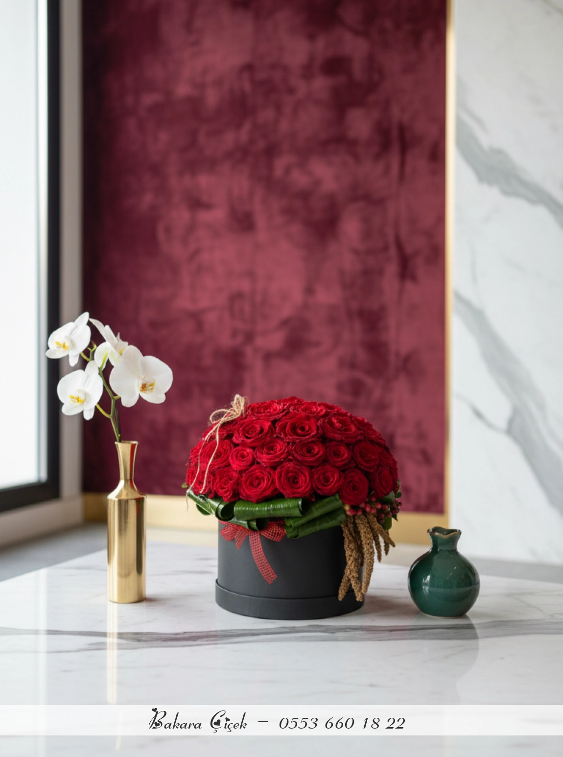 Kutuda Premium Kırmızı Gül