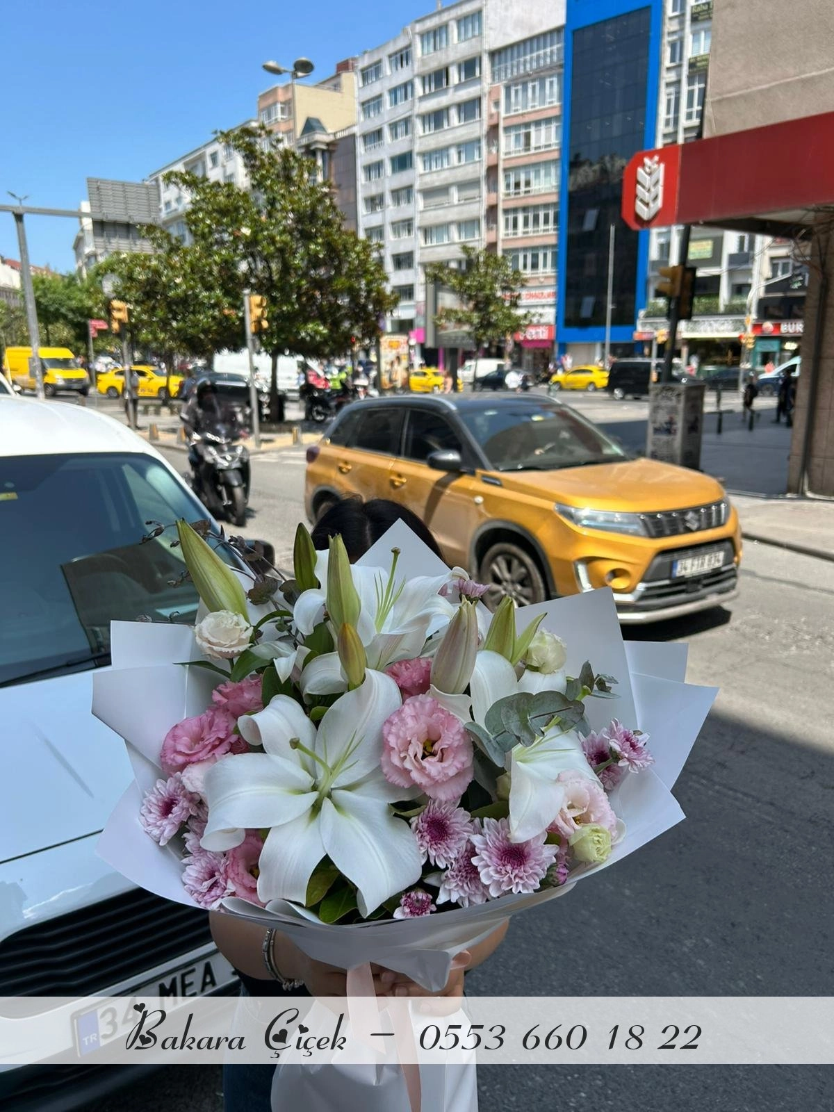 Lilyum Krizantem Buketi