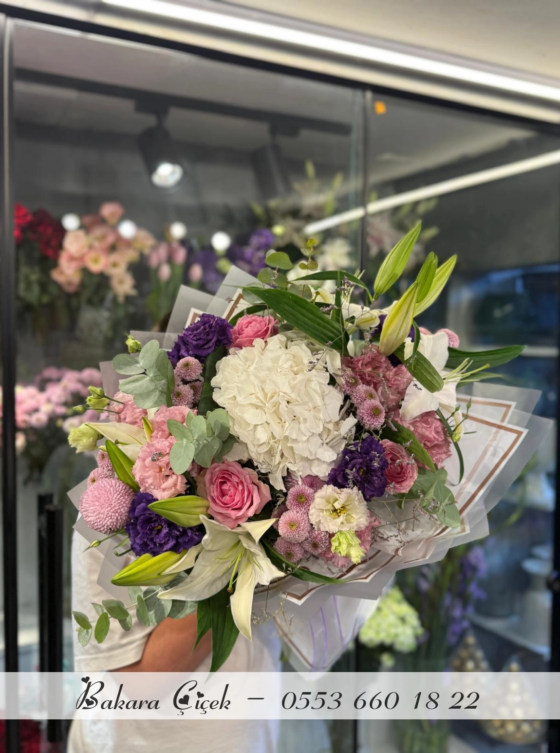 Premium Ortanca Lilyum Buketi