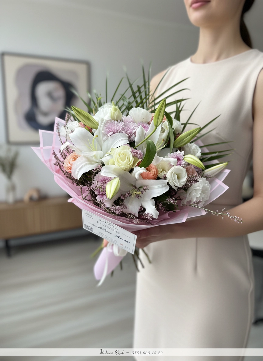 Lilyum Lisyantus Buketi