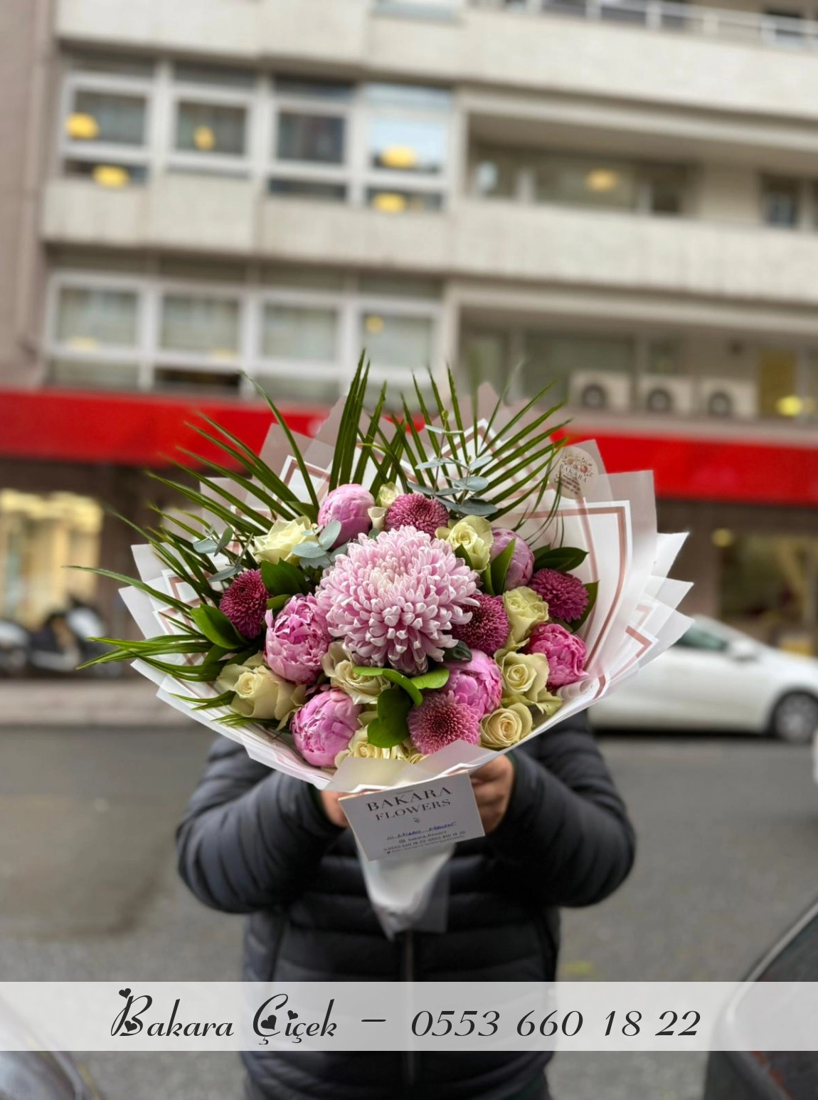 Şakayık Gül Ve Anastasia Buketi