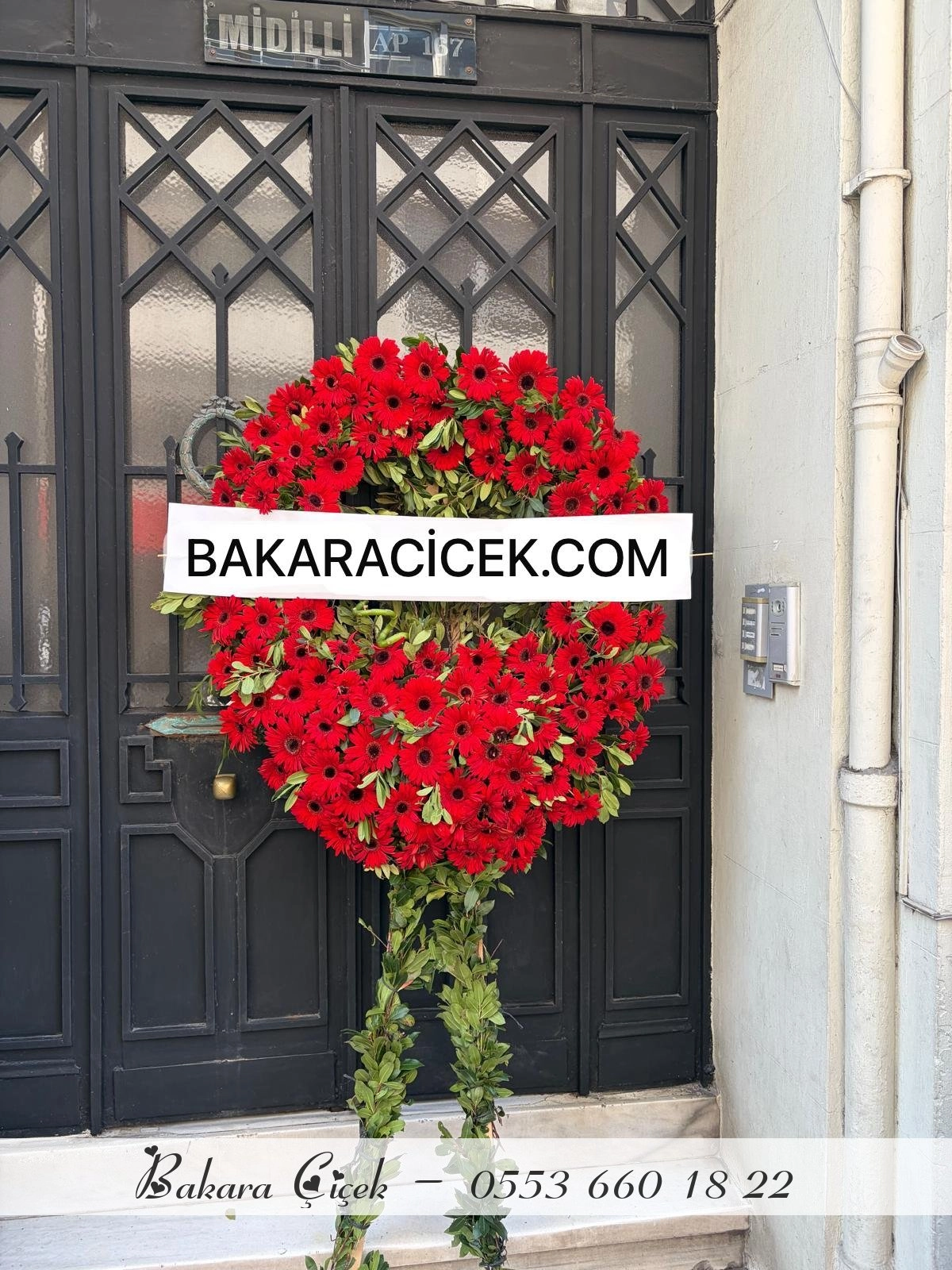 Standart Kırmızı Cenaze Çelengi