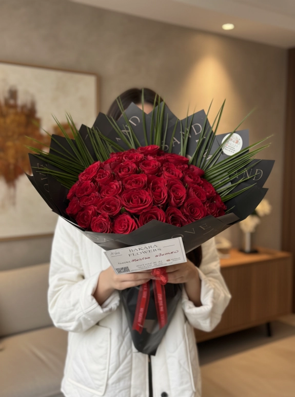 40’Lı İthal Kırmızı Gül