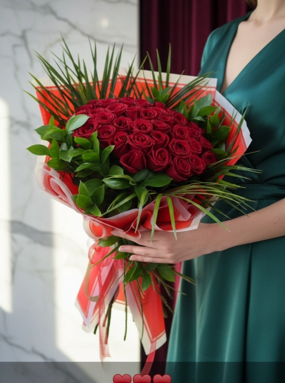 41’Li Kırmızı Gül Buketi