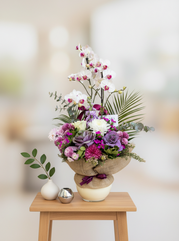 Akvaryum Camda Orkide Aranjmanı