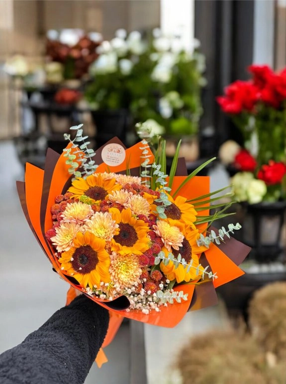 Ay Çiçeği Kasımpatı Buketi