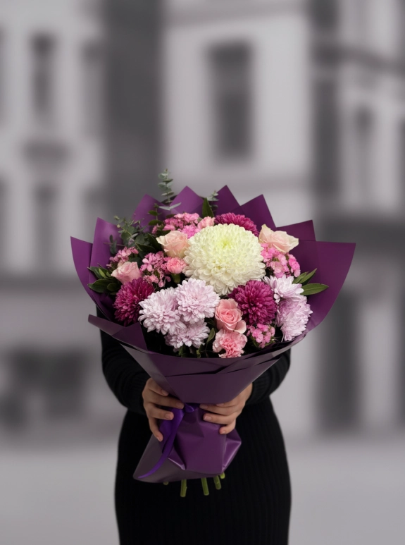 Mix Beyaz Pembe Buket