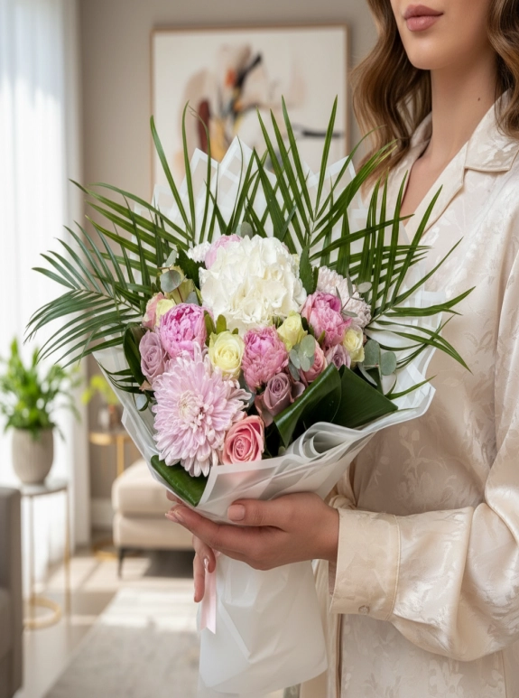 Ortanca Şakayık Buketi