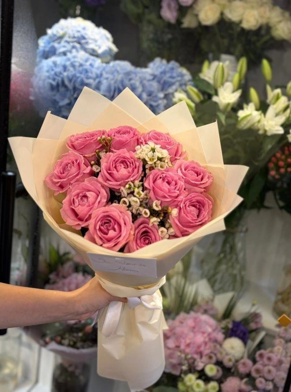 Premium 11'Li Pembe Gül Buketi