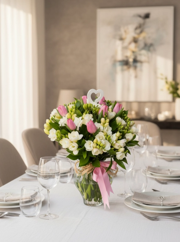 Vazoda Lale Frezya Buketi